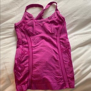Zella Purple Patterned Workout Tank Top Size Small
